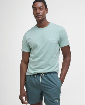 Zwemshort logo vintage teal