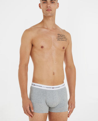 Boxer trunk (3-pack) zwart/white/grey