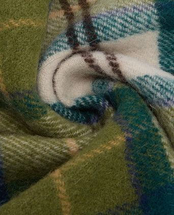 Sjaal tartan lamswol groen
