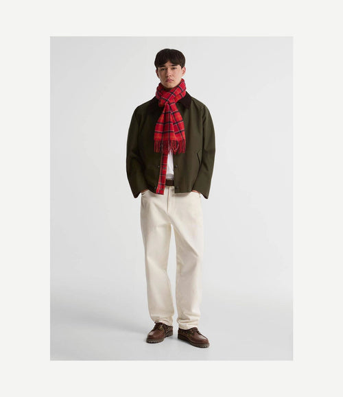Sjaal tartan lamswol rood
