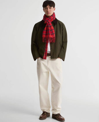 Sjaal tartan lamswol rood