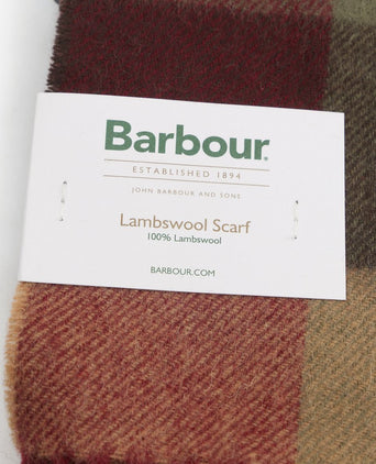 Barbour sjaal tattersall rood beige