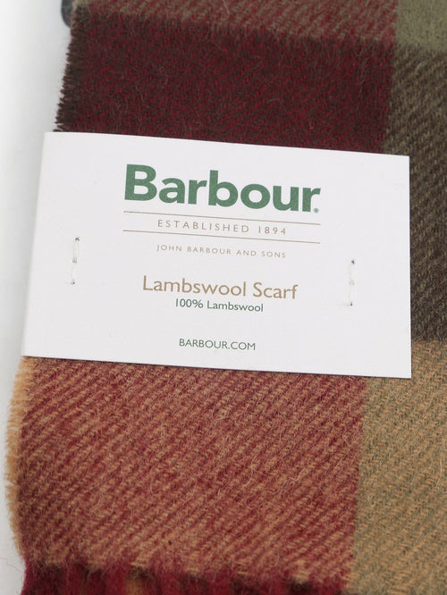 Barbour sjaal tattersall rood beige