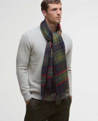 Barbour sjaal patchwork tartan rood