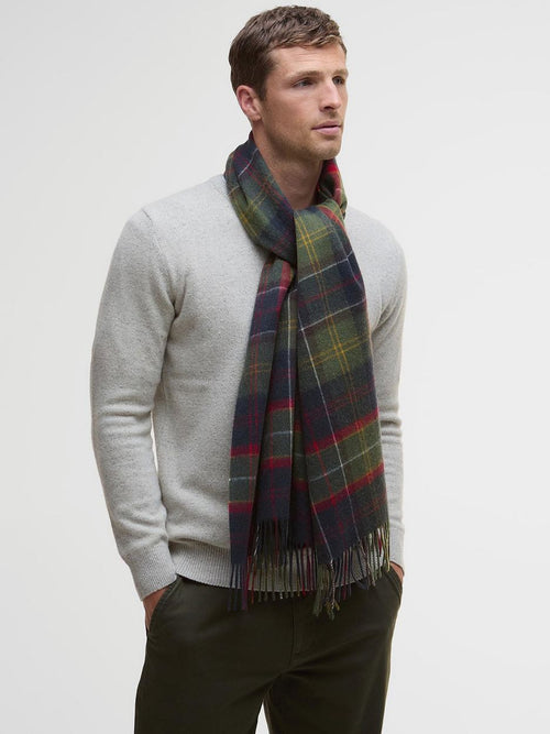Barbour sjaal patchwork tartan rood