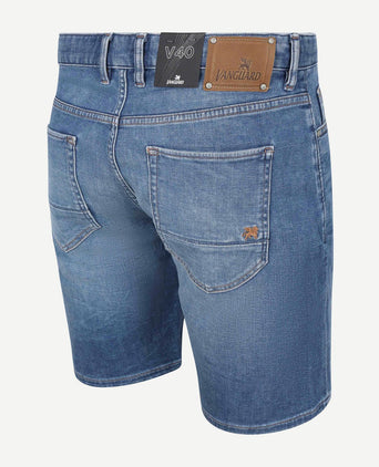 V40 rider denim short blauw
