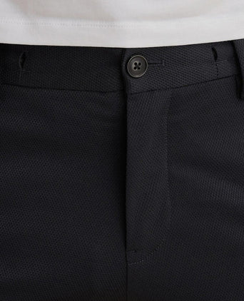 V11 short piqué donkerblauw