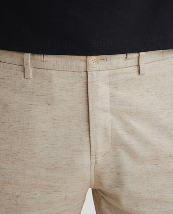 V11 short linen blend beige