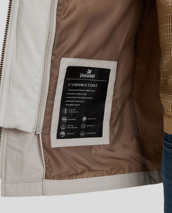 Vanguard jas v-double greige | Regular-fit