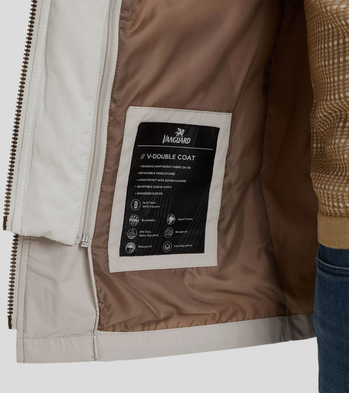 Vanguard jas v-double greige | Regular-fit