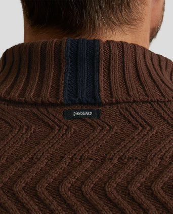 Vanguard knitted coltrui bruin | Regular-fit