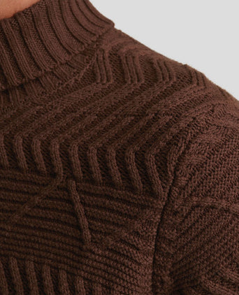 Knitted coltrui bruin