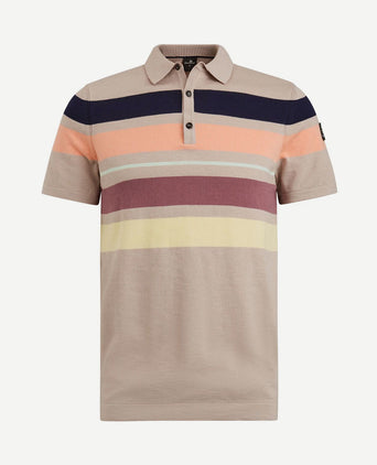 Knitted polo beige