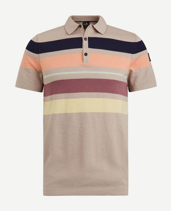 Knitted polo beige