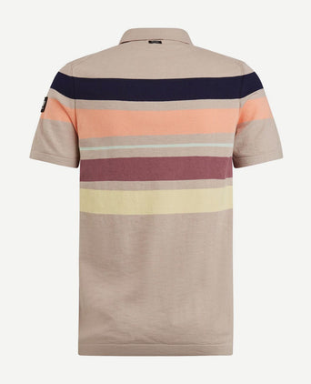 Knitted polo beige