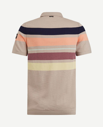 Knitted polo beige