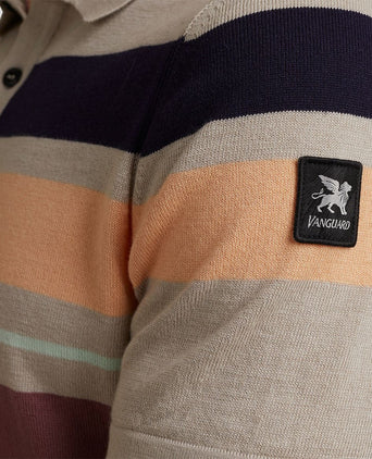 Knitted polo beige