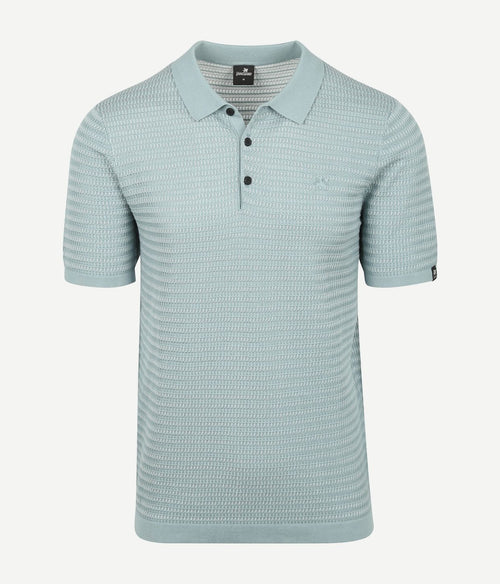 Knitted poloshirt arona blauw