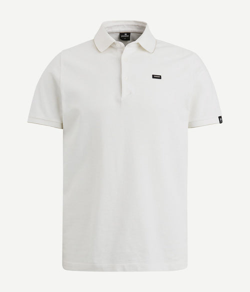 Vanguard knitted poloshirt ecru | Regular-fit