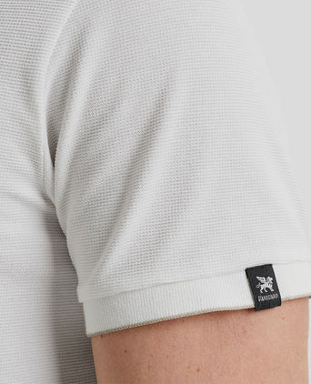 Knitted poloshirt ecru