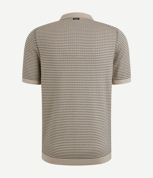 Vanguard knitted poloshirt print beige | Regular-fit