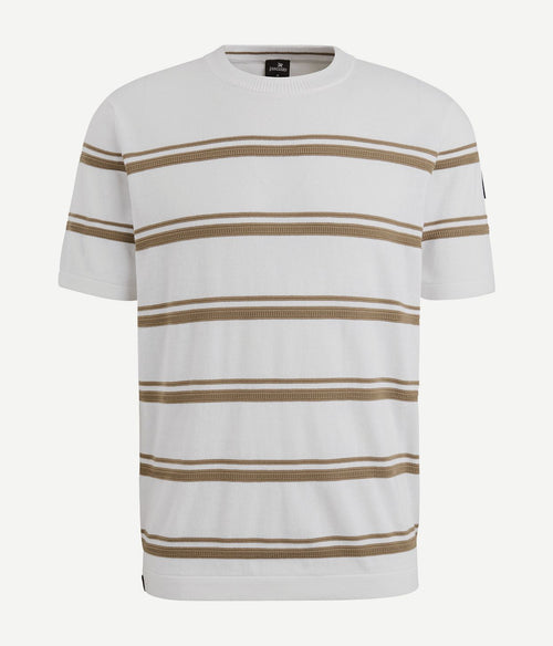 Vanguard knitted t-shirt streep | Regular-fit