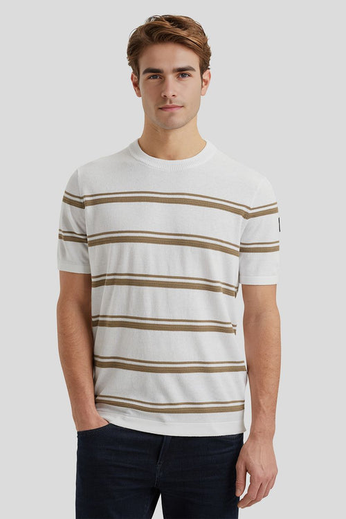 Vanguard knitted t-shirt streep | Regular-fit