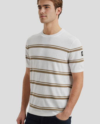 Vanguard knitted t-shirt streep | Regular-fit
