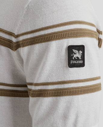 Vanguard knitted t-shirt streep | Regular-fit