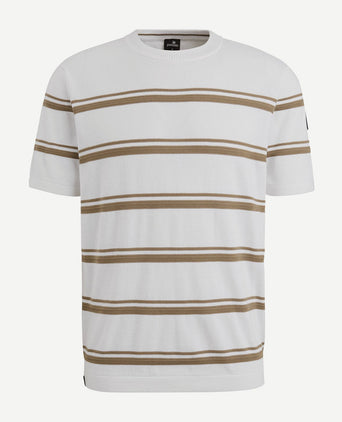 Knitted t-shirt streep
