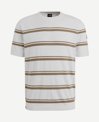Knitted t-shirt streep
