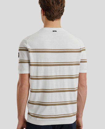 Knitted t-shirt streep