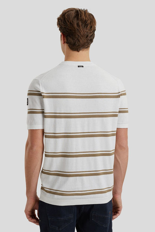 Knitted t-shirt streep