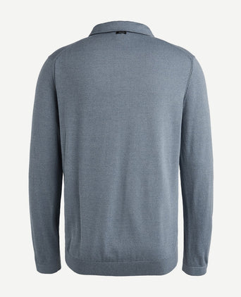 Longsleeve poloshirt blauw