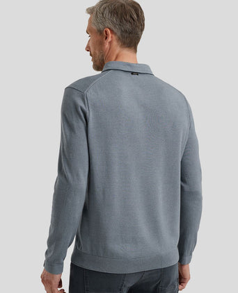 Longsleeve poloshirt blauw