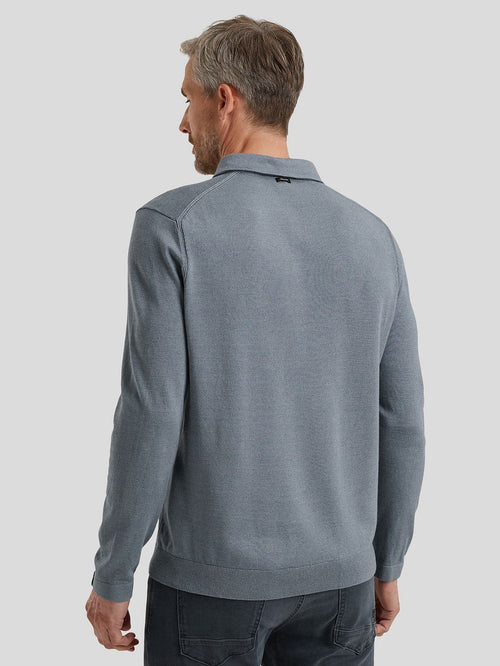 Longsleeve poloshirt blauw
