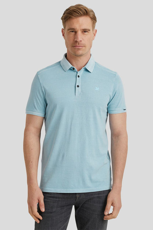 Vanguard mercerized jersey polo lichtblauw | Regular-fit
