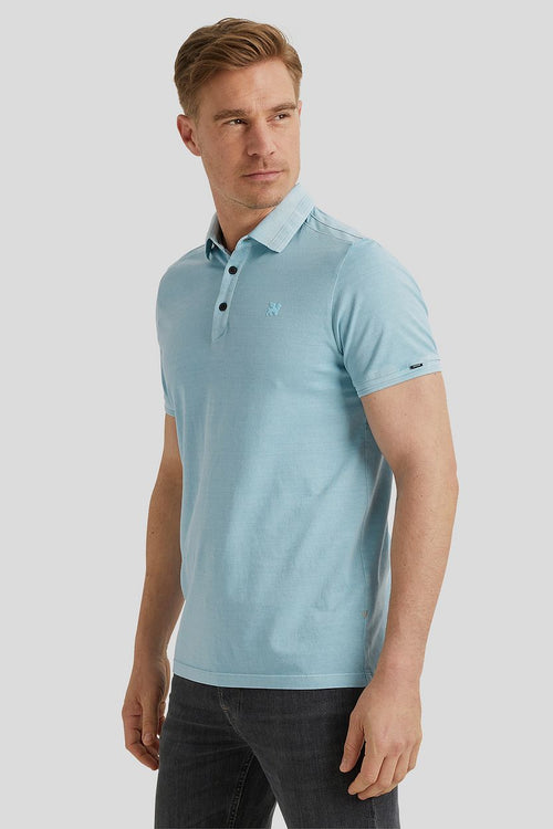 Vanguard mercerized jersey polo lichtblauw | Regular-fit