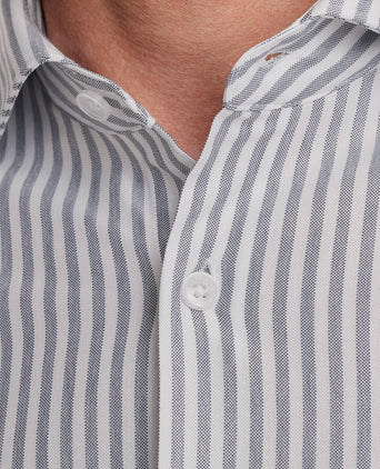 Vanguard overhemd elevated knit streep blauw | Regular-fit