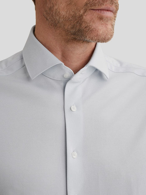 Overhemd elevated knit lichtblauw