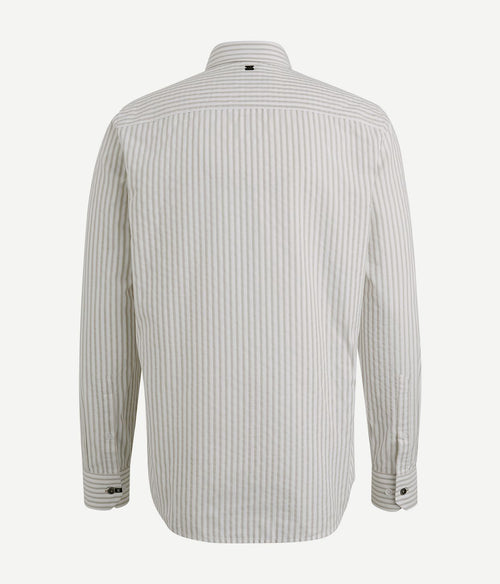 Vanguard overhemd dobby streep beige | Regular-fit