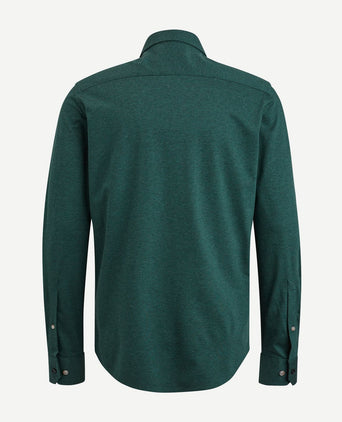 Vanguard overhemd donkergroen melange | Regular-fit