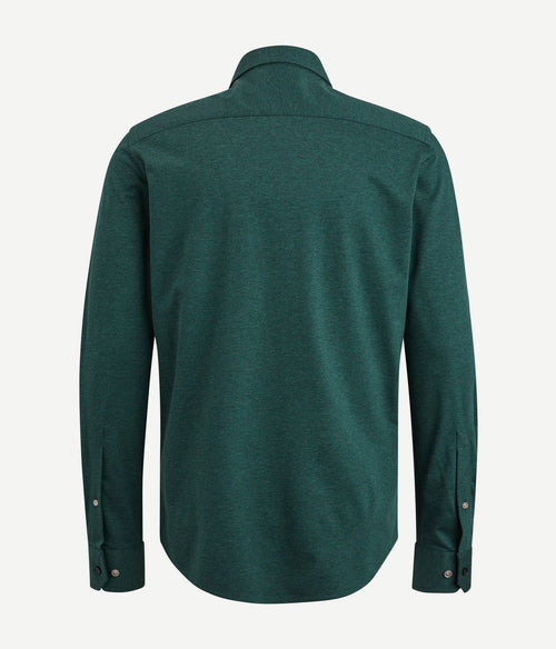Vanguard overhemd donkergroen melange | Regular-fit