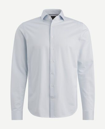 Overhemd elevated knit lichtblauw