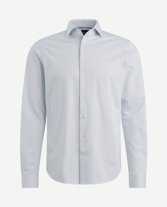 Overhemd elevated knit lichtblauw