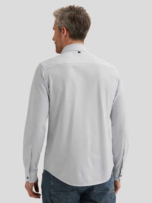 Overhemd elevated knit lichtblauw
