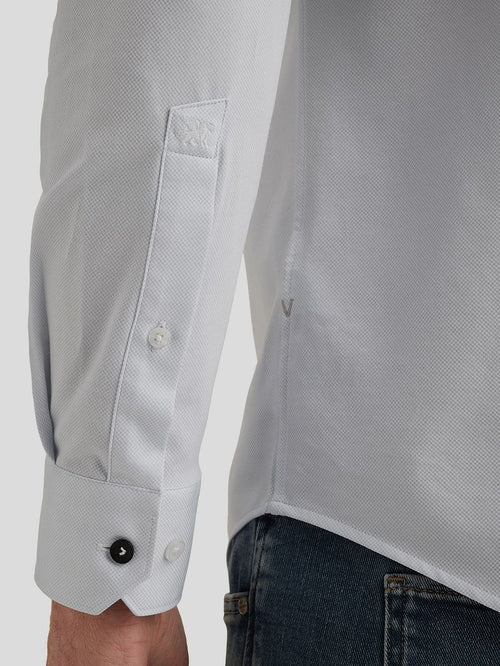 Overhemd elevated knit lichtblauw