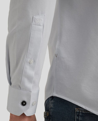 Overhemd elevated knit lichtblauw