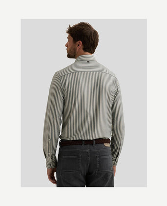 Overhemd elevated knit streep blauw