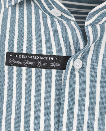 Overhemd elevated knit streep blauw
